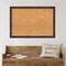 Cork Board, Wildwood Brown Narrow Frame - Bulletin Board, Organization Board, Pin Board